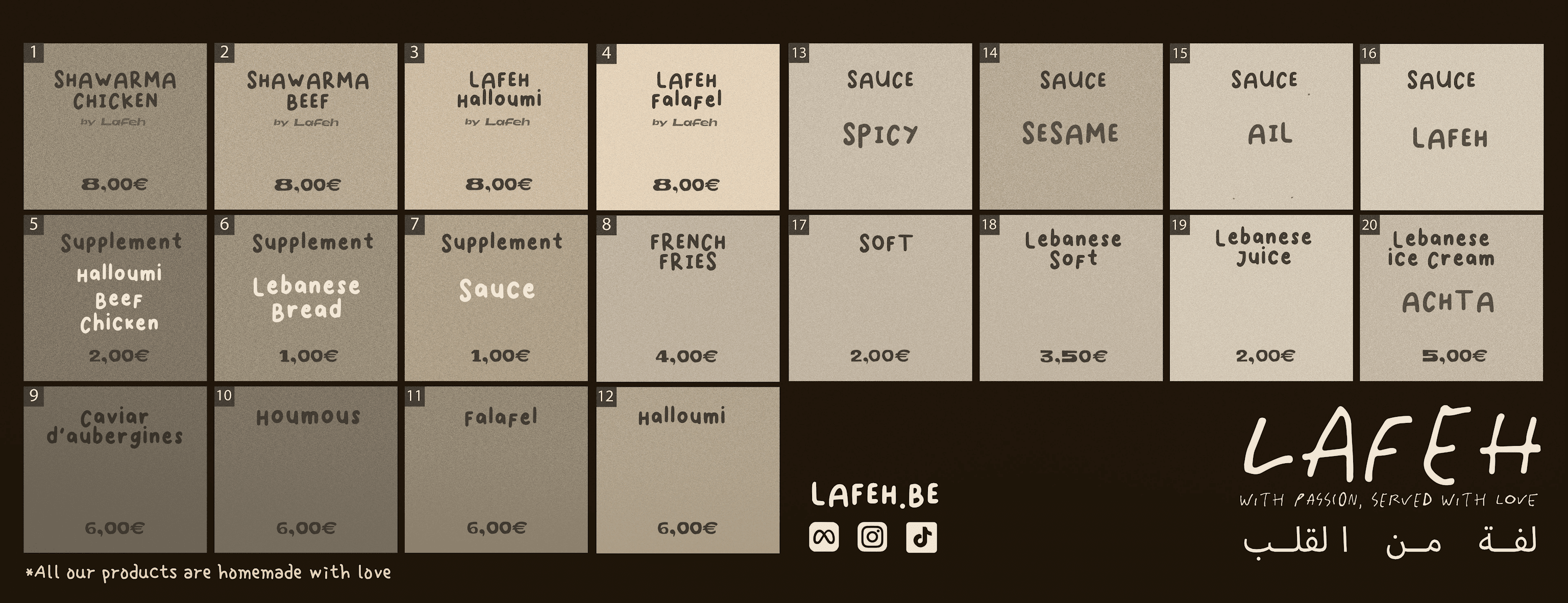 Lafeh Menu